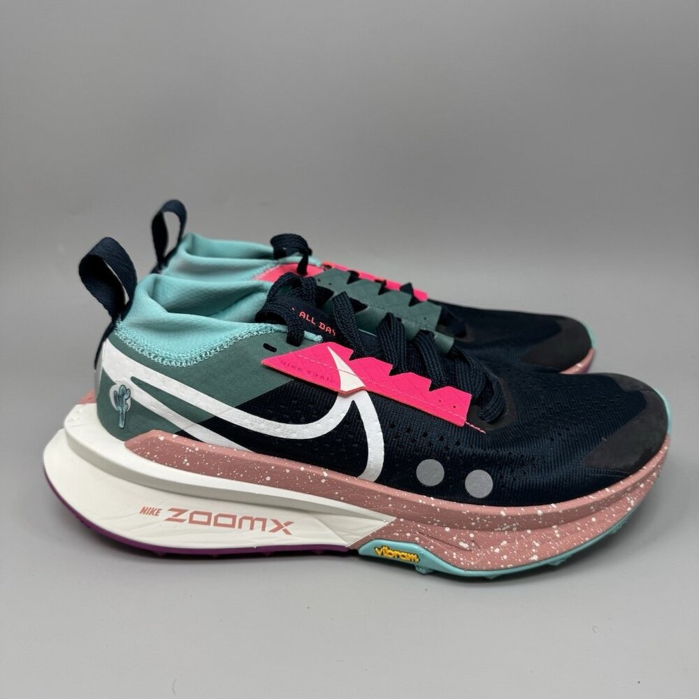 Nike Women ZoomX Zegama 2 Trail FD5191-400 Blue Running Shoes Sneakers Size 8